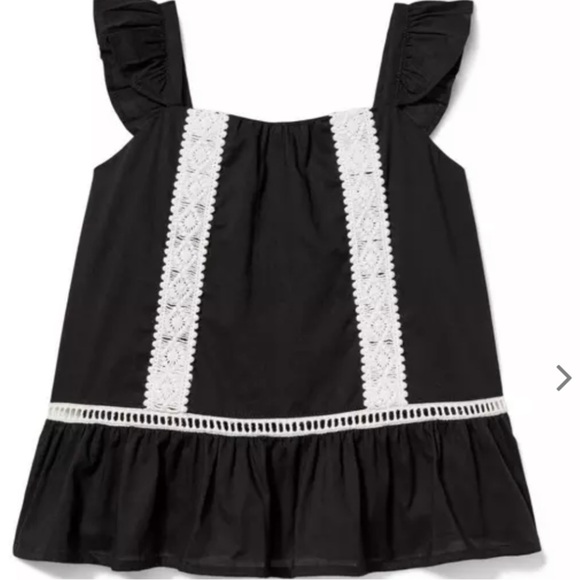 Jaime and Jack Peplum Crochet Trim Top Size 12 New With Tag - Picture 3 of 10